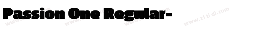 Passion One Regular字体转换
